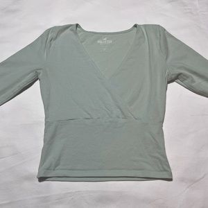 Hollister baby tee long sleeve